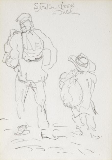 Sketch of Strikers' Food in Dublin during 1913 Lockout, by Jack B Yeats