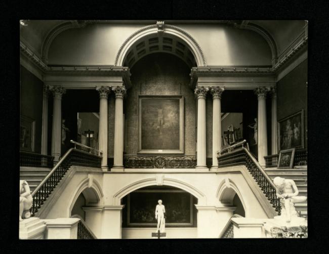 Photograph of Main Gallery stairwell, Upper Dargan Wing, c.1920 