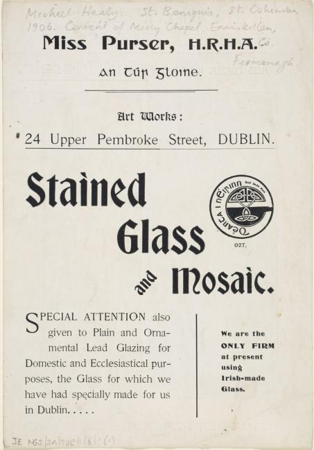 An Túr Gloine brochure advertising Stained Glass and Mosaic
